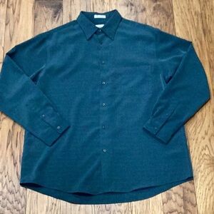 Alfani Mens Teal Long Sleeve Button Down Shirt size XL